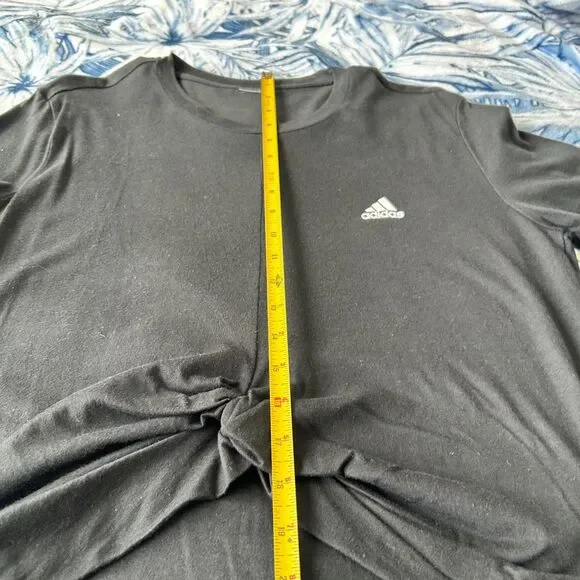 Adidas (M) Black Knot-Front T-Shirt - Picture 5 of 7
